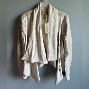 Blank NYC Faux Suede Drape Front Jacket NWT Size L